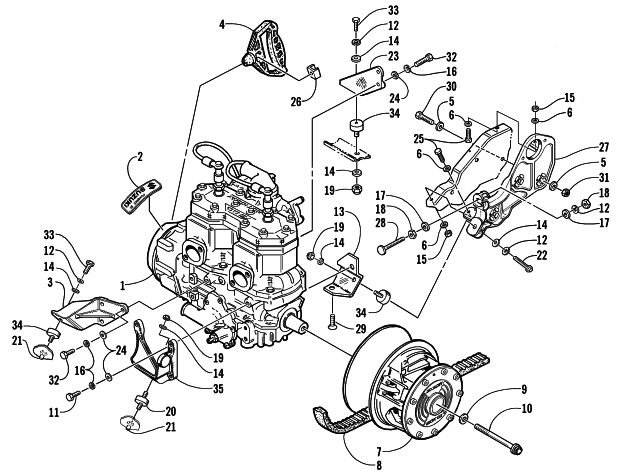 ENGINE AND RELATED PARTS