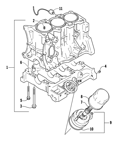 CYLINDER BLOCK/BASE ASSEMBLY