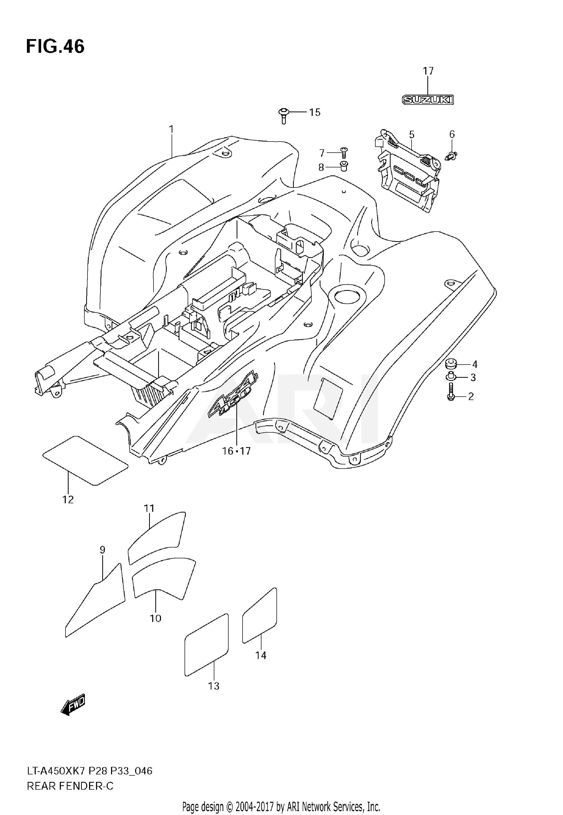 REAR FENDER (MODEL K7/K8)