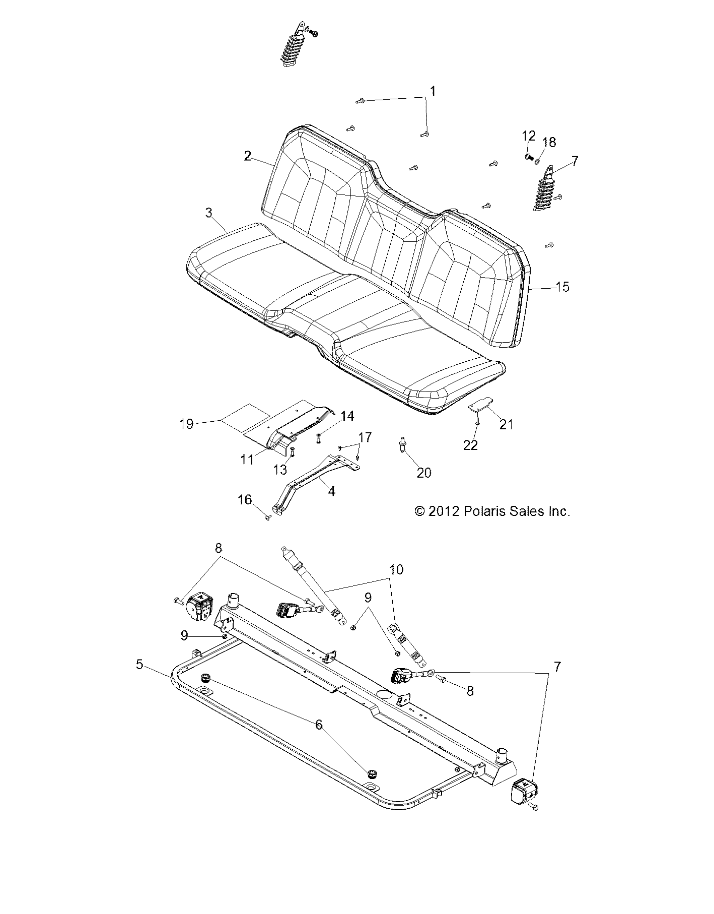 BODY, SEAT and BASE - R13TH76/7E ALL OPTIONS (49RGRSEAT12800XP)