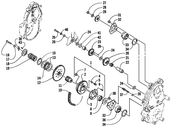 DRIVE/REVERSE DROPCASE ASSEMBLY