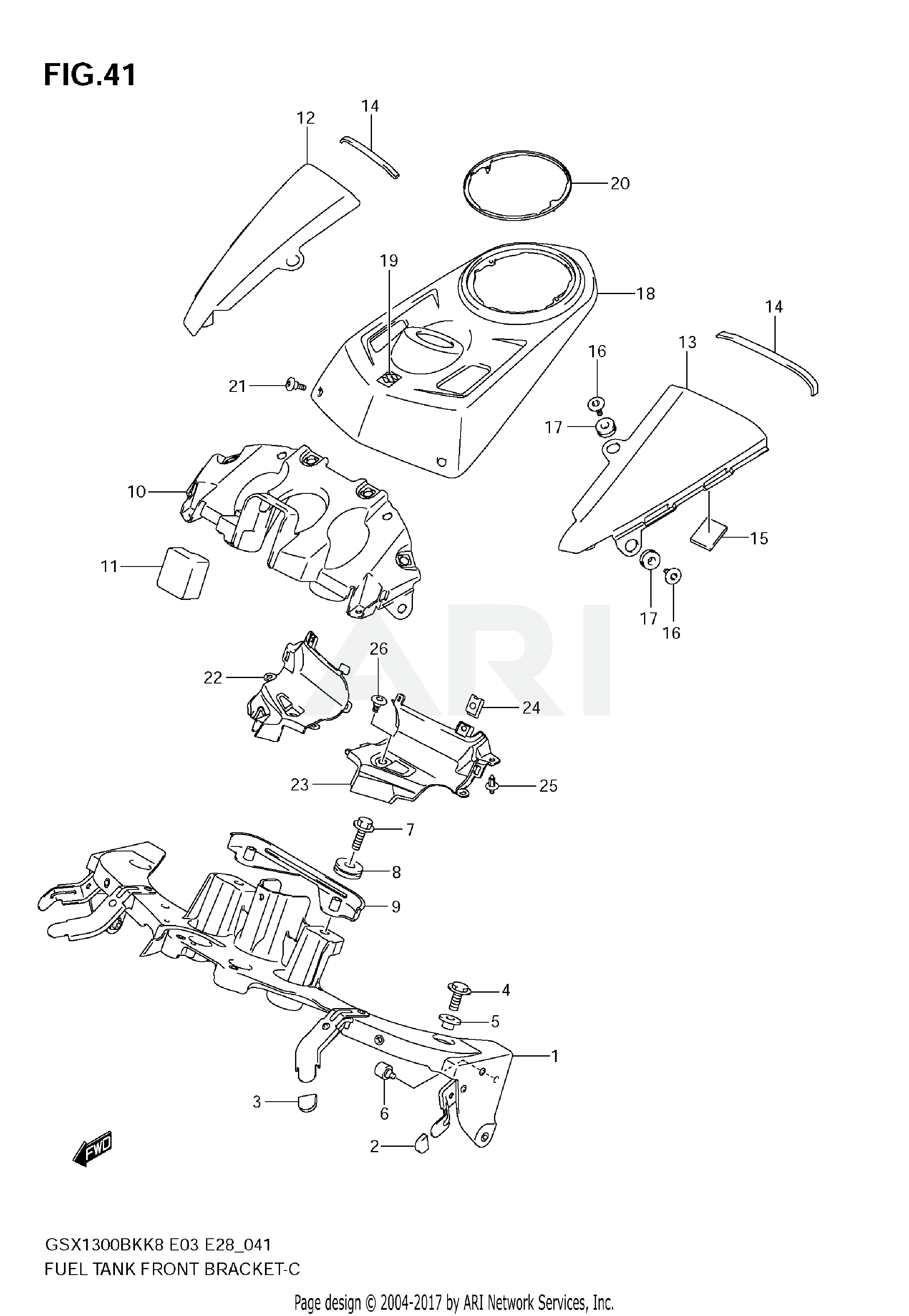 FUEL TANK FRONT BRACKET