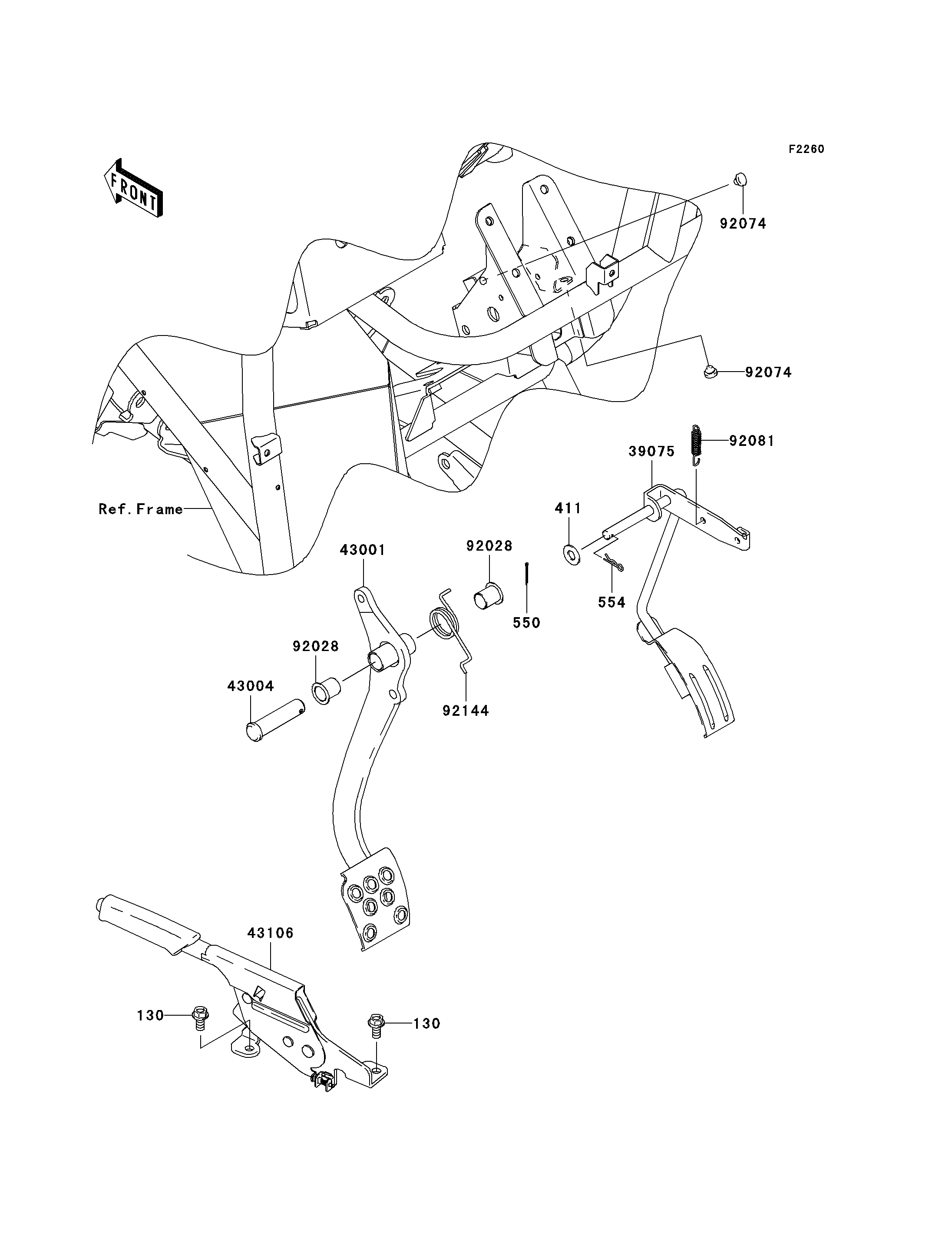 Brake Pedal/Throttle Lever