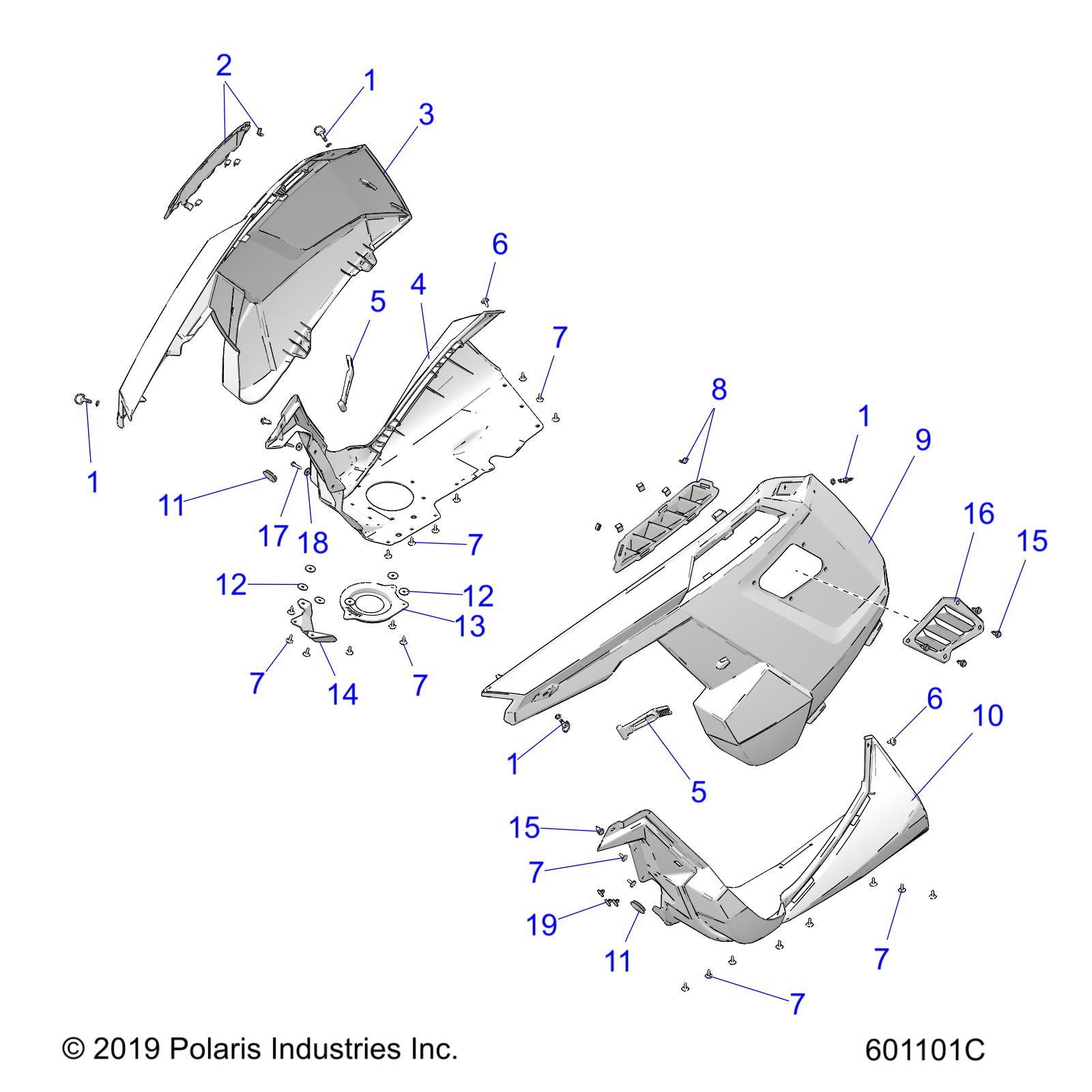 BODY, FENDERS and SIDE PANELS - S20CED5BSL/BSU (601101C)