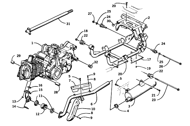 ENGINE AND RELATED PARTS