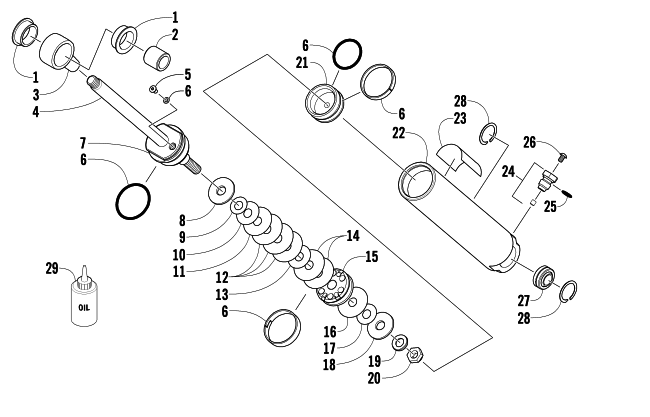 REAR SUSPENSION REAR ARM SHOCK ABSORBER