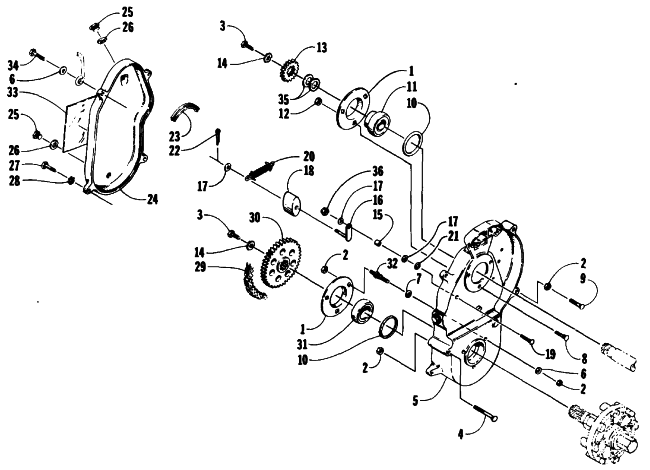 DRIVE/DROPCASE ASSEMBLY