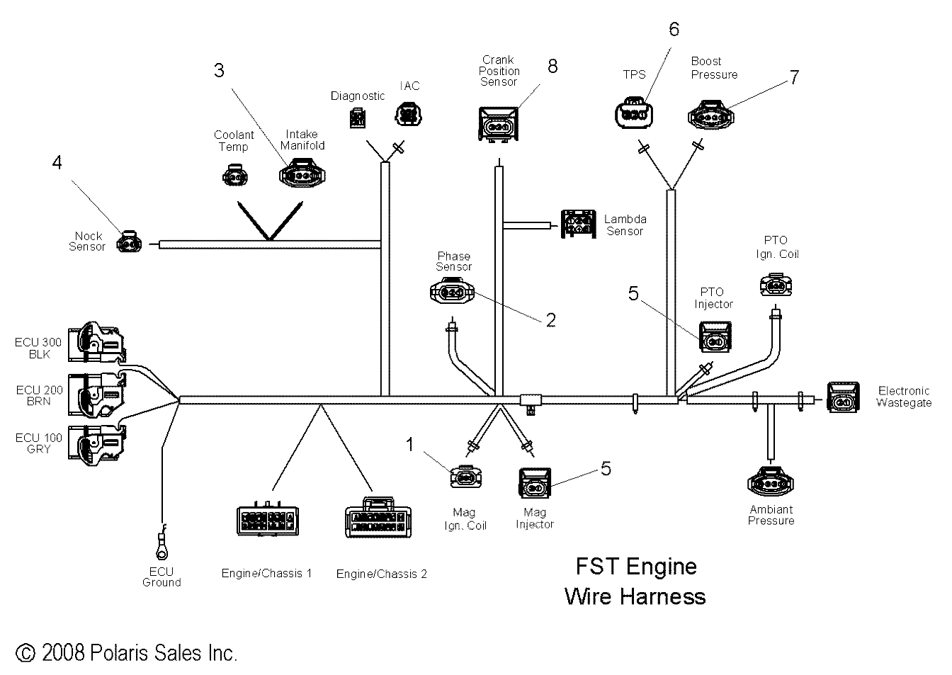 ENGINE, WIRE HARNESS - S09PP7FS/FE (49SNOWHARNESS09TRBODRGN)