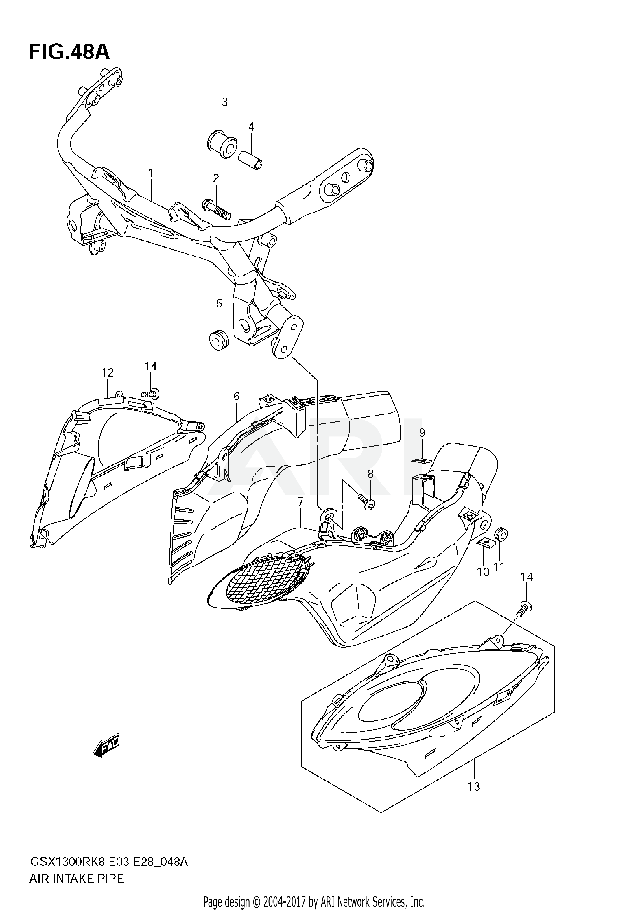 AIR INTAKE PIPE (MODEL K9)