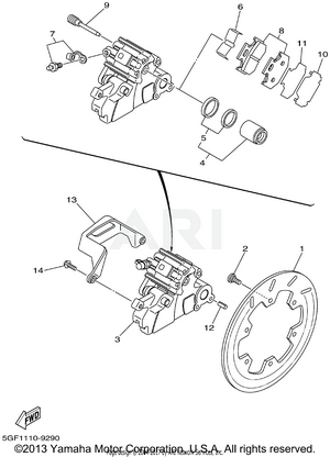 REAR BRAKE CALIPER