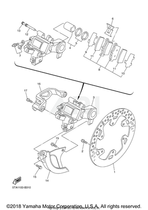 REAR BRAKE CALIPER