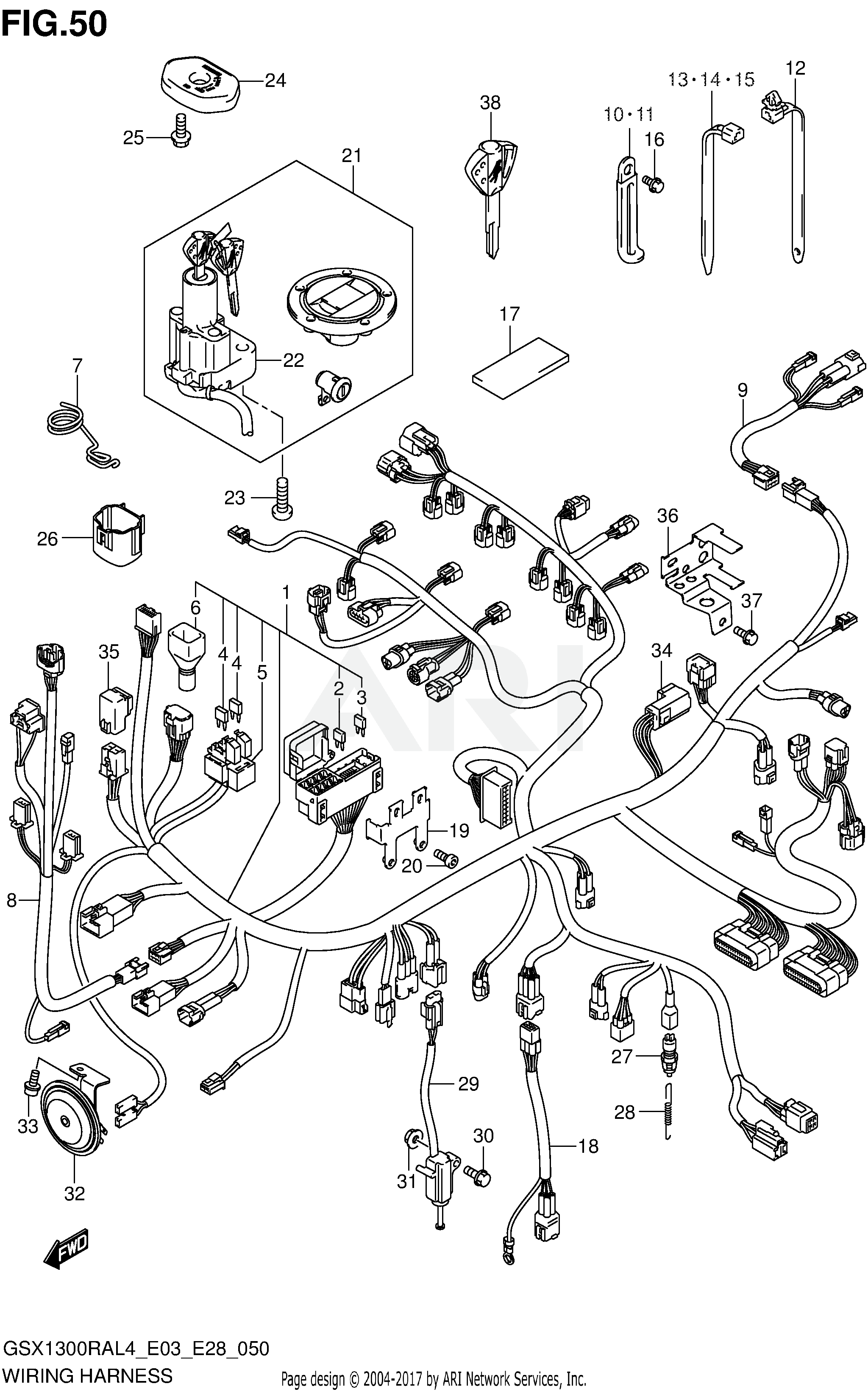 WIRING HARNESS (GSX1300RAL4 E03)