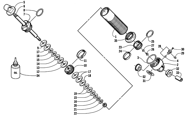 REAR SUSPENSION FRONT ARM SHOCK ABSORBER