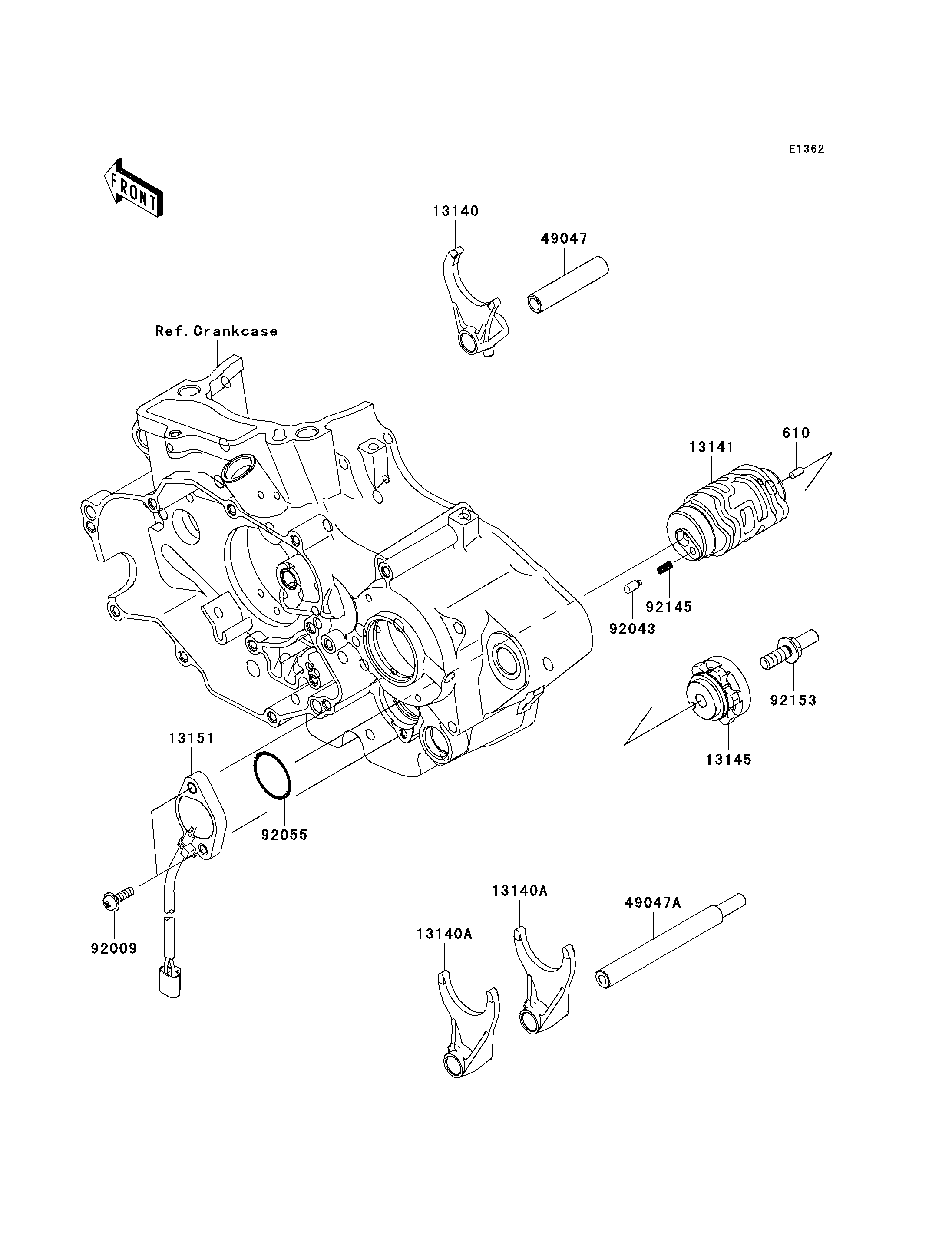 Gear Change Drum/Shift Fork(s)