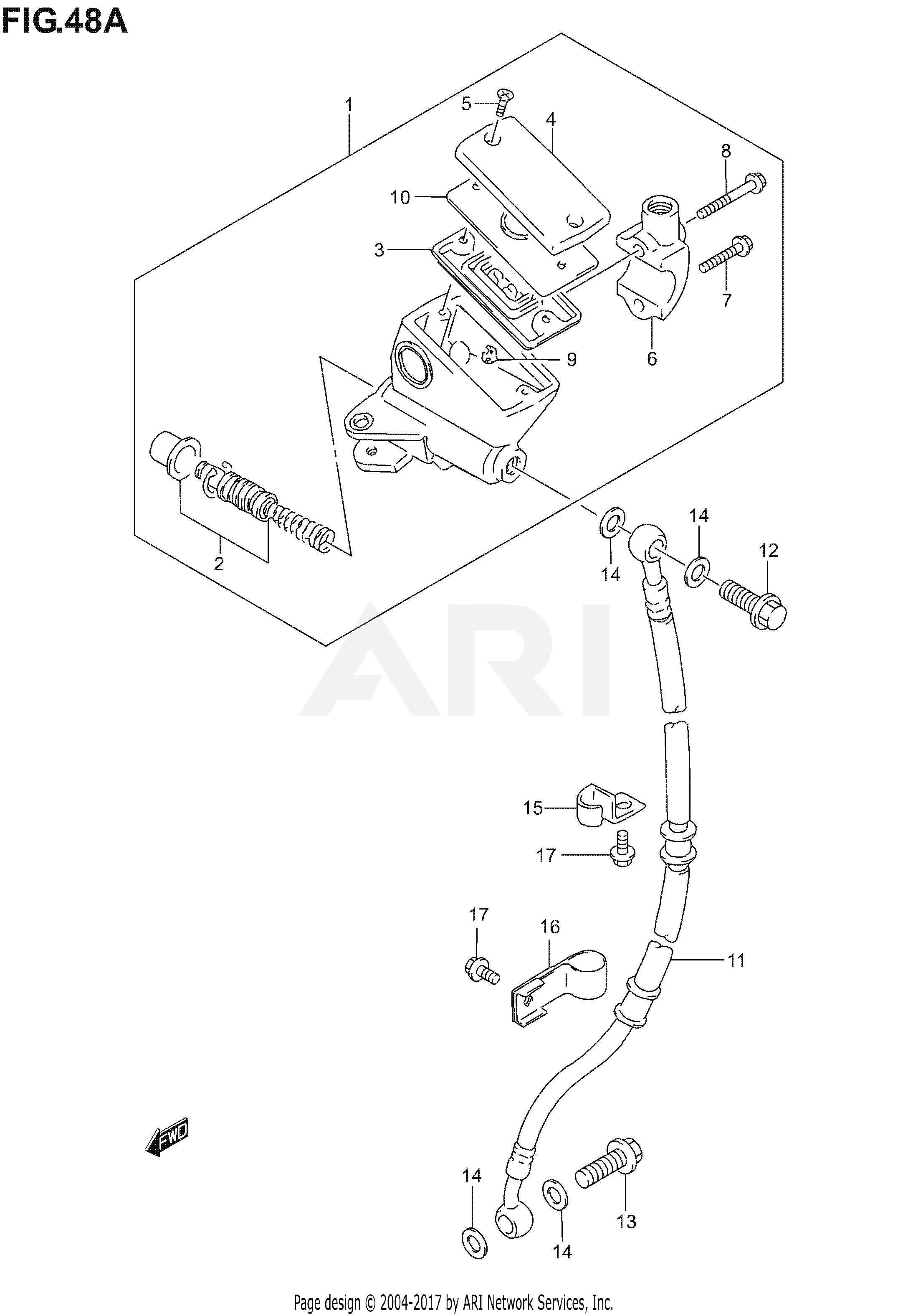 FRONT MASTER CYLINDER (NOT FOR U.S. MARKET)