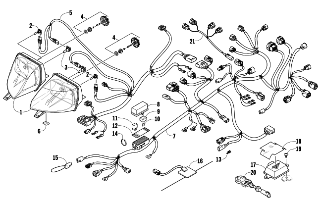 HEADLIGHT AND WIRING ASSEMBLIES