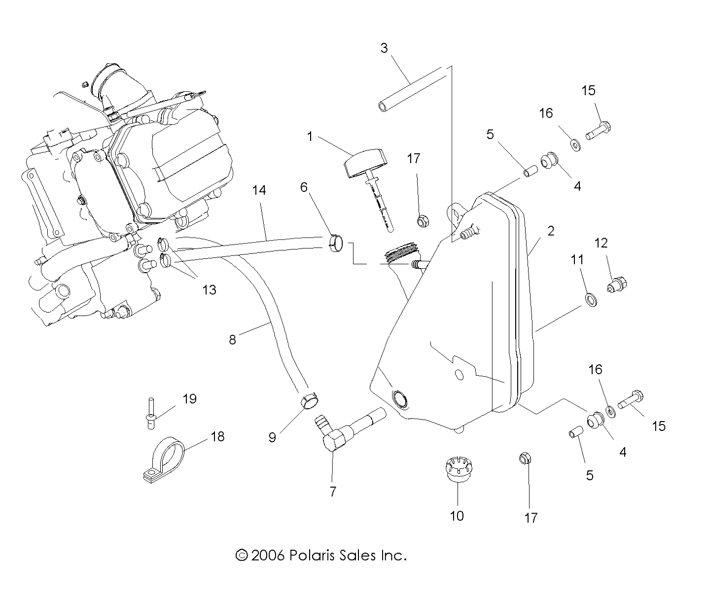 ENGINE, OIL SYSTEM and OIL TANK - A08BG50AA (49ATVOILSCRAM)