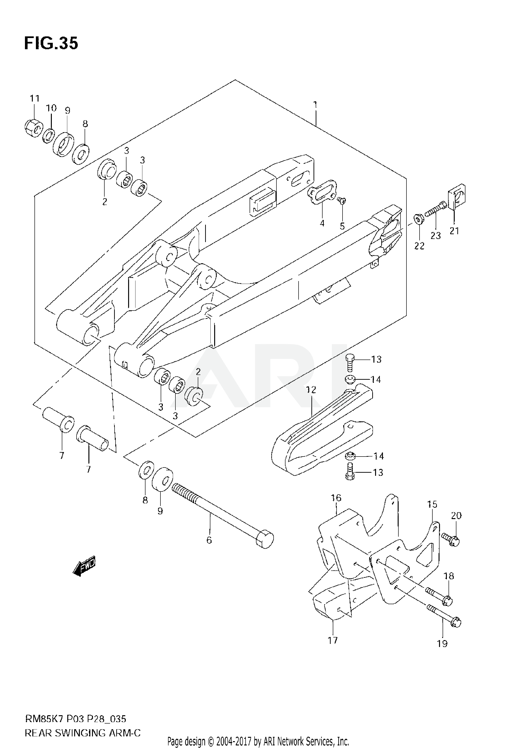 REAR SWINGING ARM