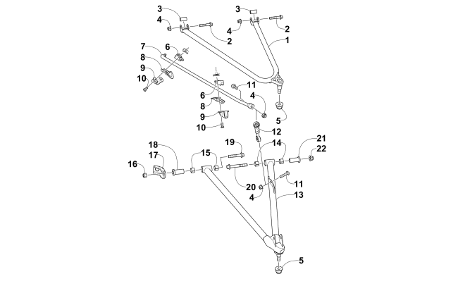 A-ARM AND SWAY BAR ASSEMBLY