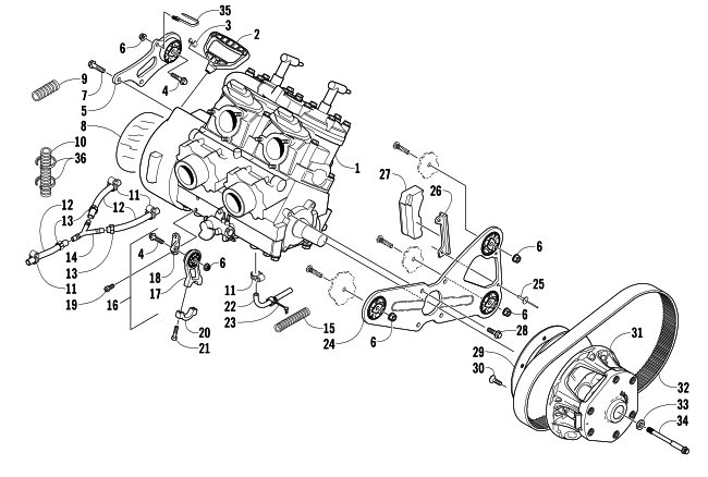 ENGINE AND RELATED PARTS