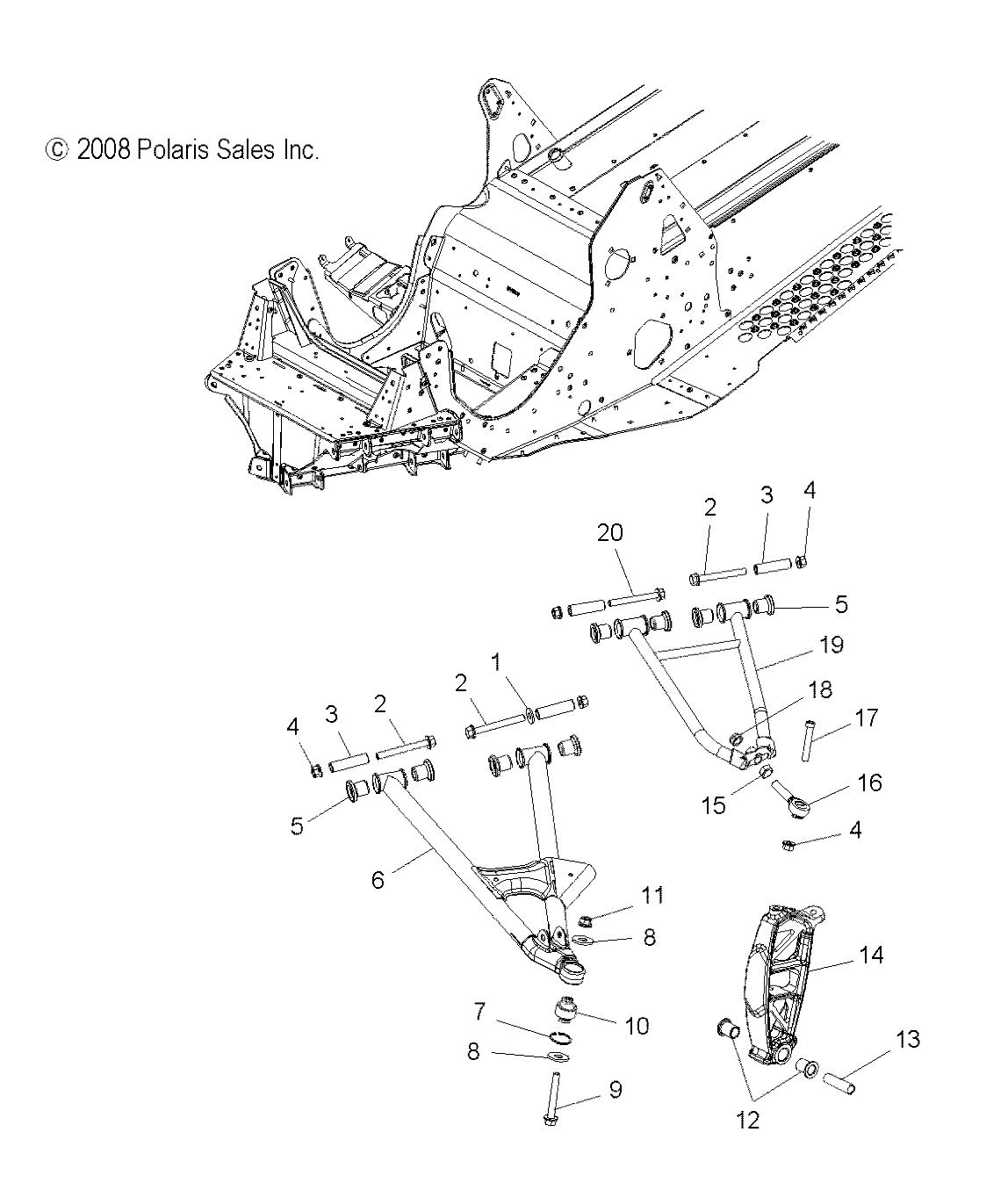 SUSPENSION, FRONT - S09PM7JS/JSL (49SNOWSUSPFRT09700RMK)