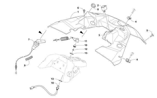 CONSOLE AND SWITCH ASSEMBLY