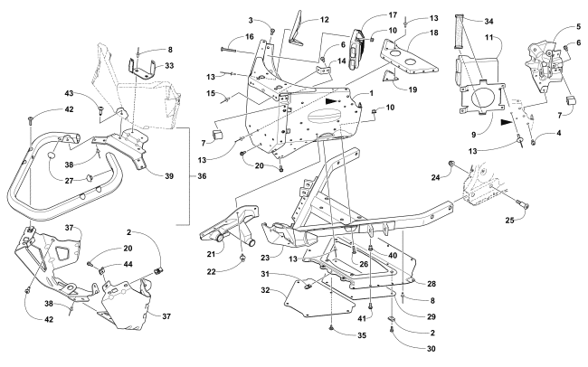 FRONT BUMPER AND FRAME ASSEMBLY