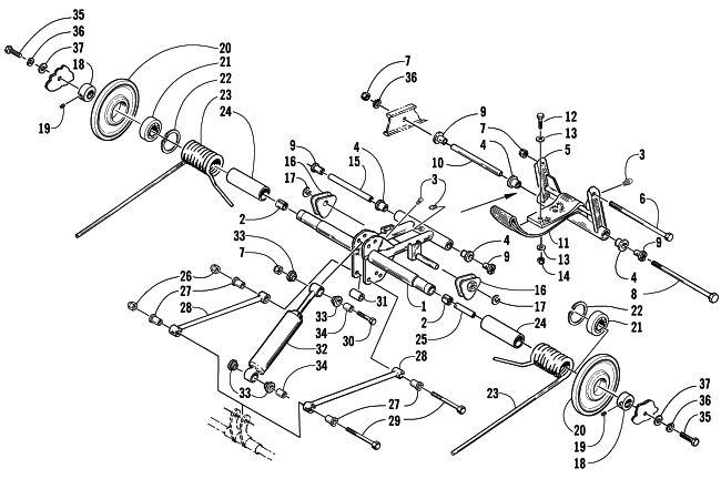 REAR SUSPENSION REAR ARM ASSEMBLY