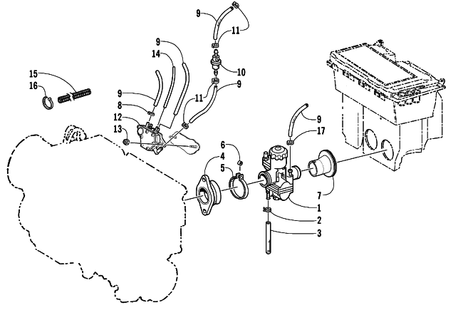 CARBURETOR AND FUEL PUMP ASSEMBLY