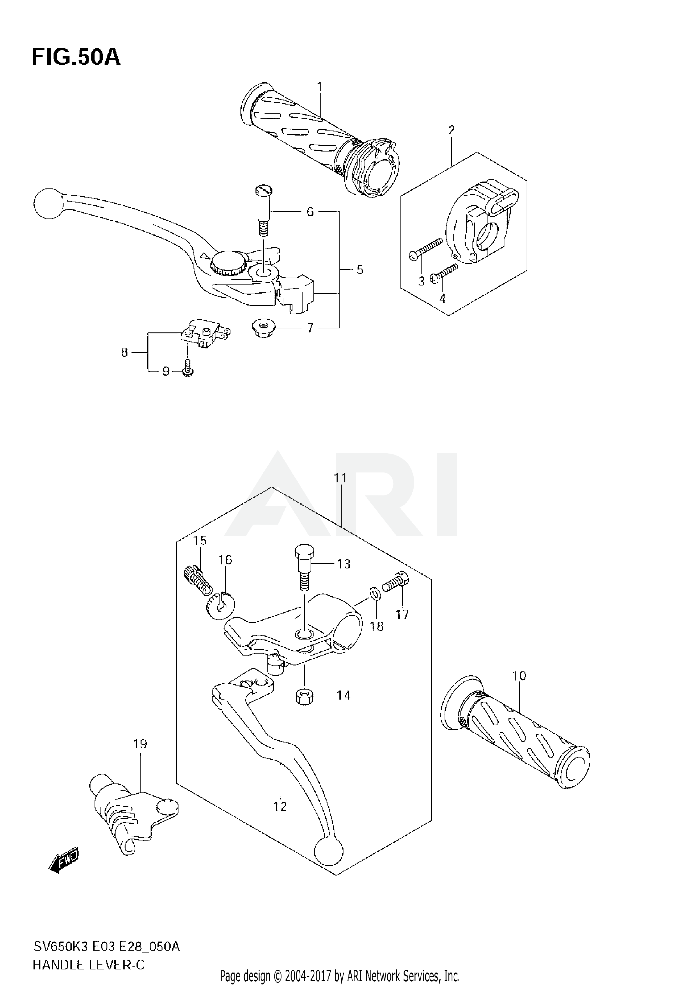 HANDLE LEVER (MODEL K7)