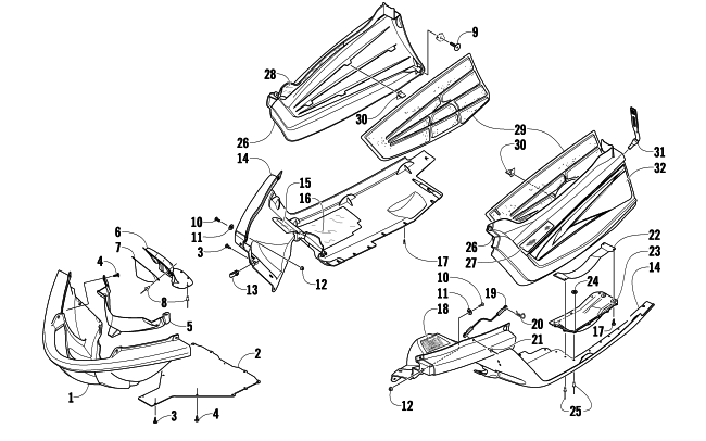 BELLY PAN AND FRONT BUMPER ASSEMBLY