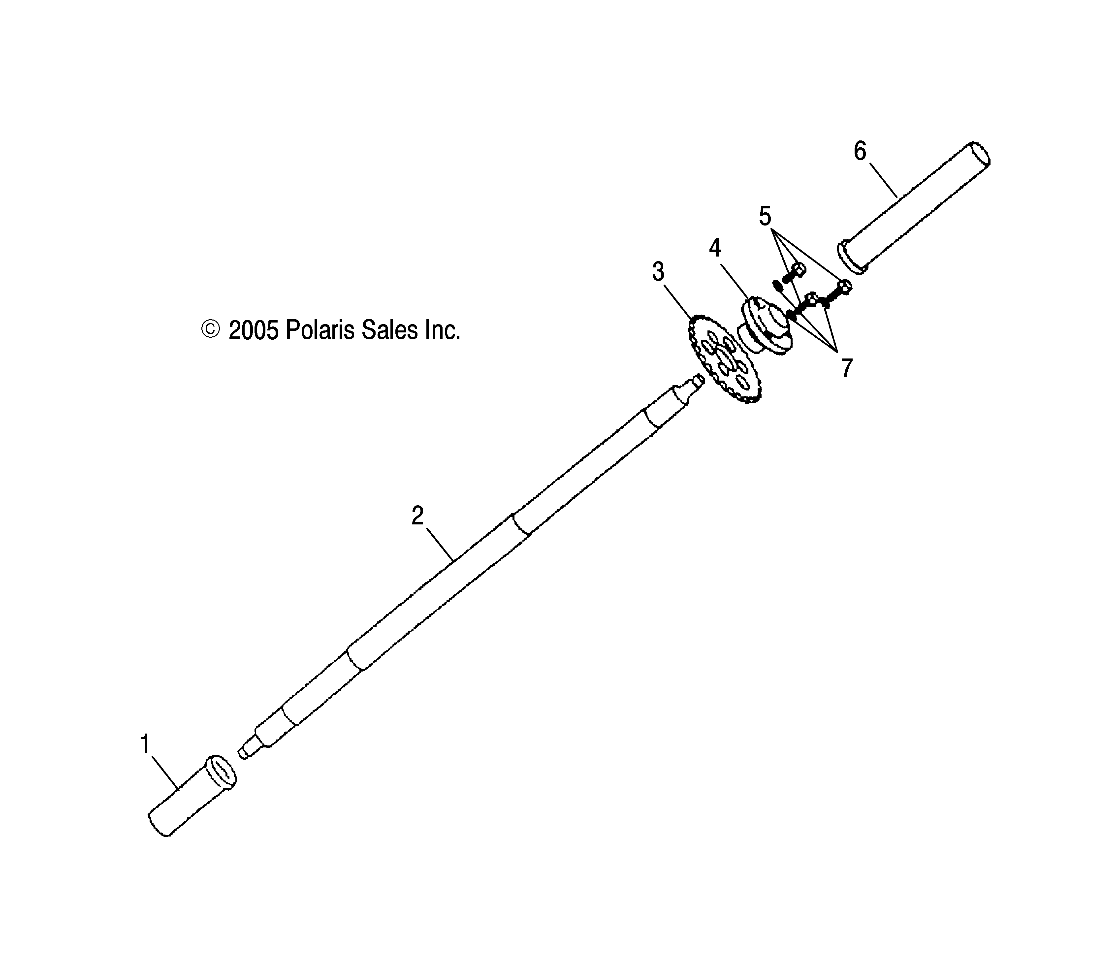 AXLE, REAR WHEEL - A07KA09AA/AB/AD (4999202399920239B14)