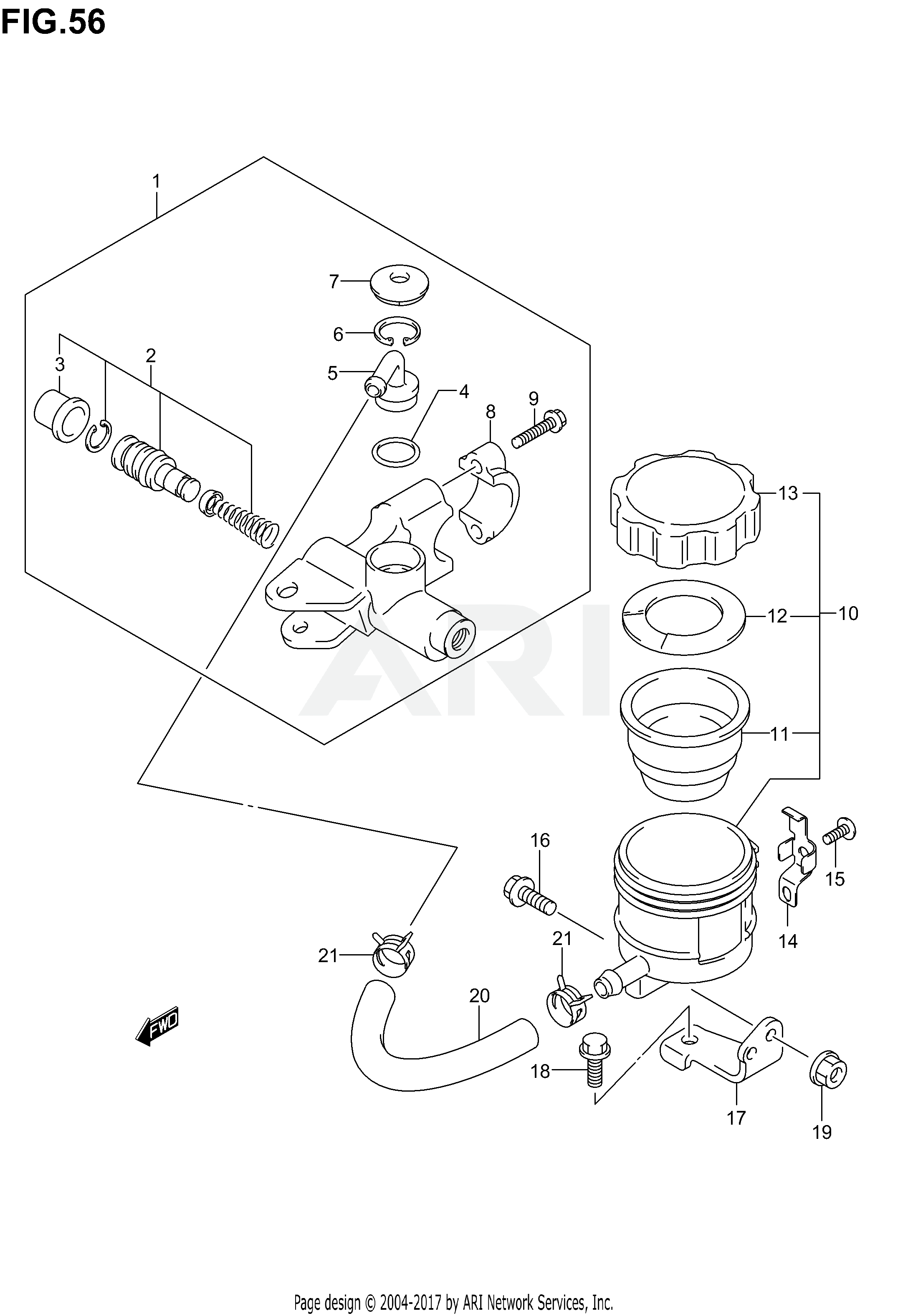 FRONT MASTER CYLINDER (SV1000SK3/SK4/SK5)