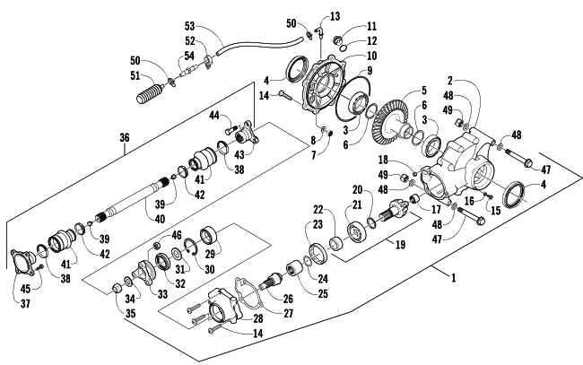 REAR DRIVE GEARCASE ASSEMBLY