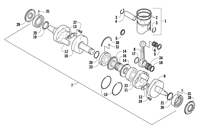 PISTON AND CRANKSHAFT