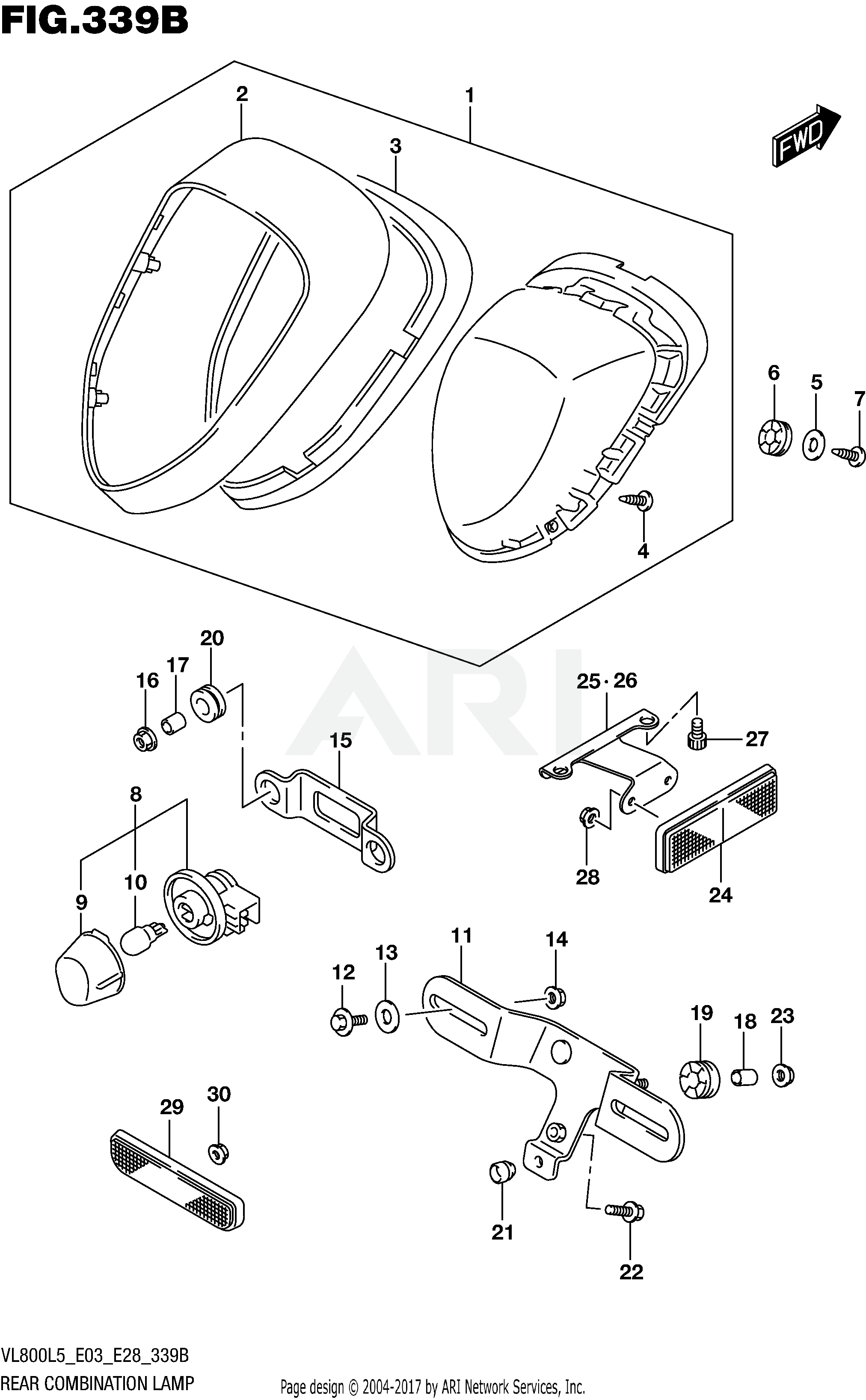 REAR COMBINATION LAMP (VL800L5 E33)