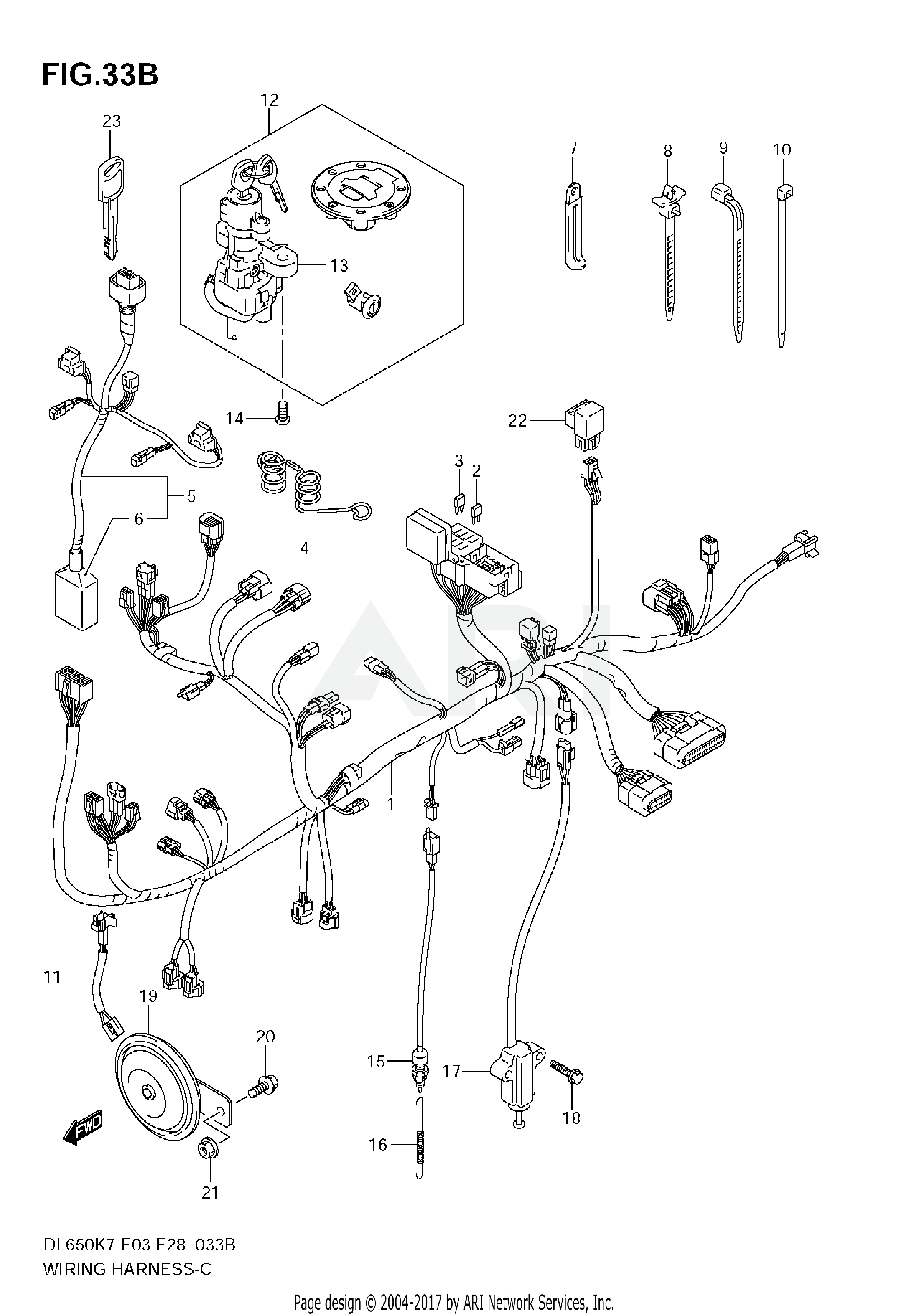 WIRING HARNESS (DL650K8/K9)