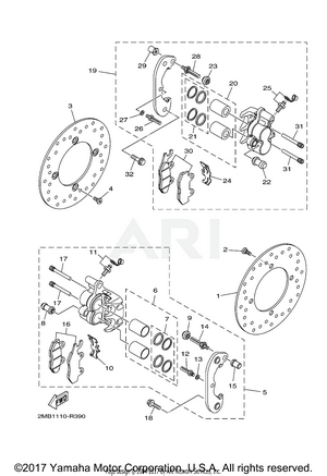 REAR BRAKE CALIPER