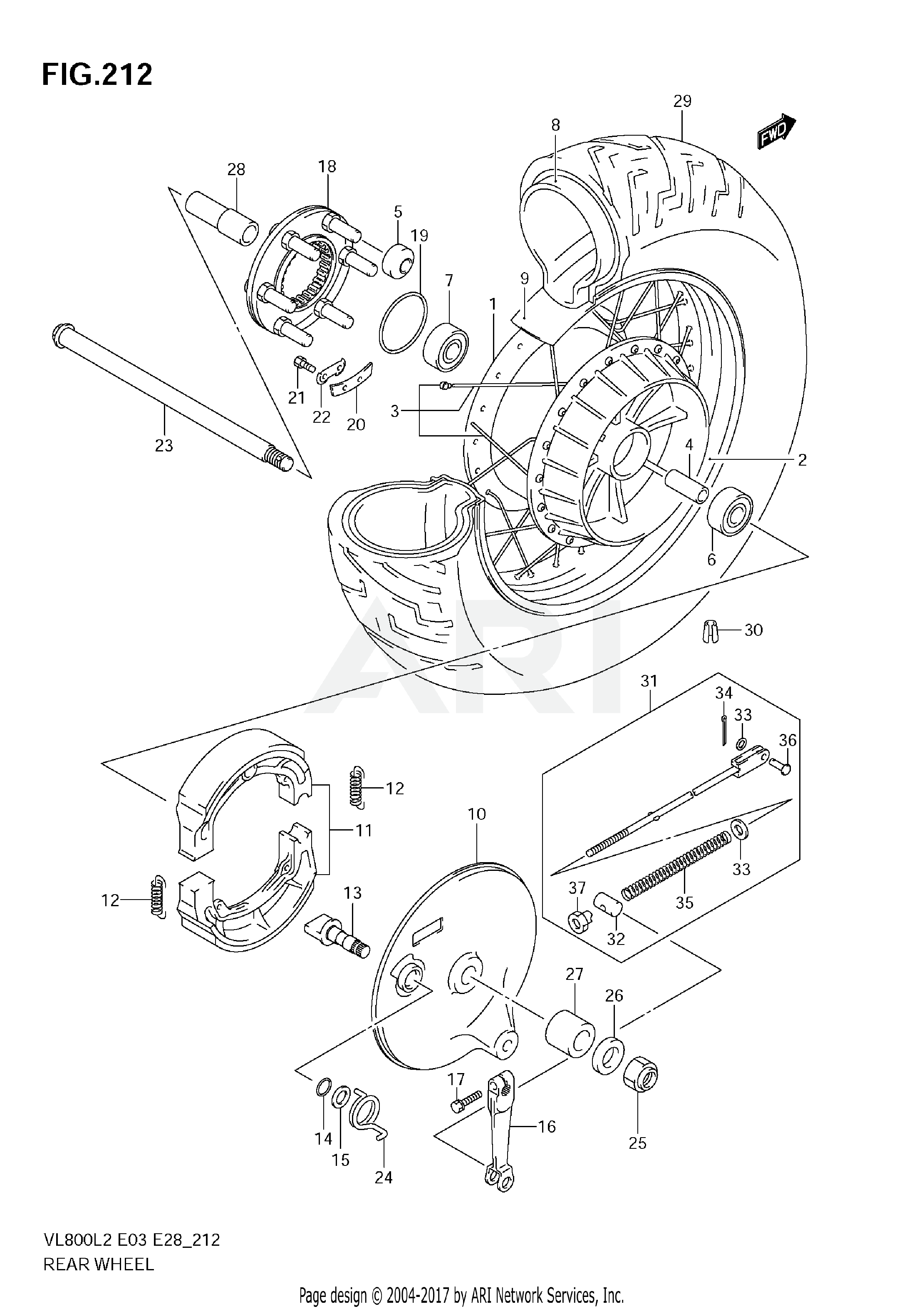 REAR WHEEL (VL800  E03)