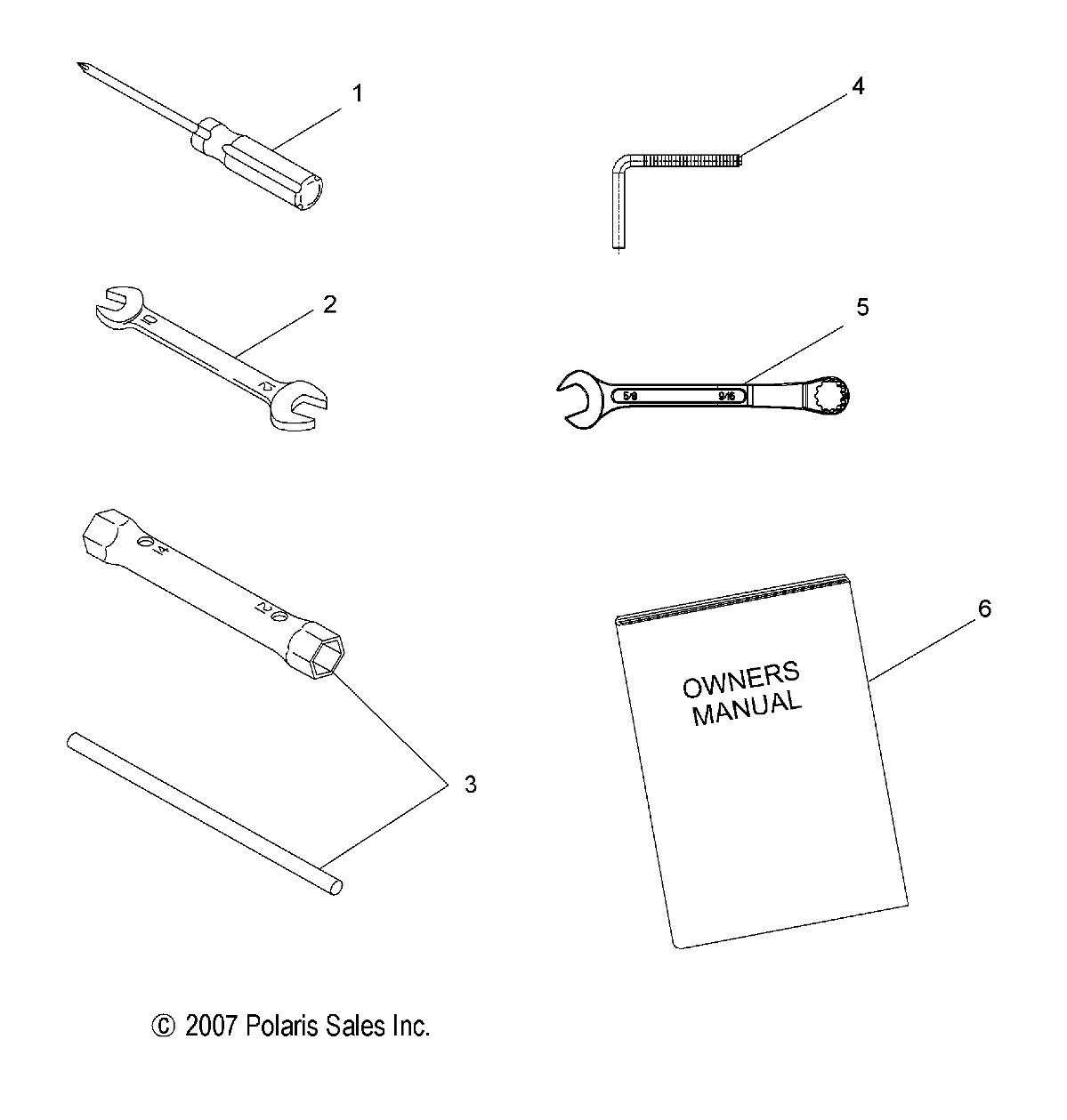 TOOLS, TOOL  KIT AND OWNERS MANUAL - S08NB3AS (49SNOWTOOL08340)