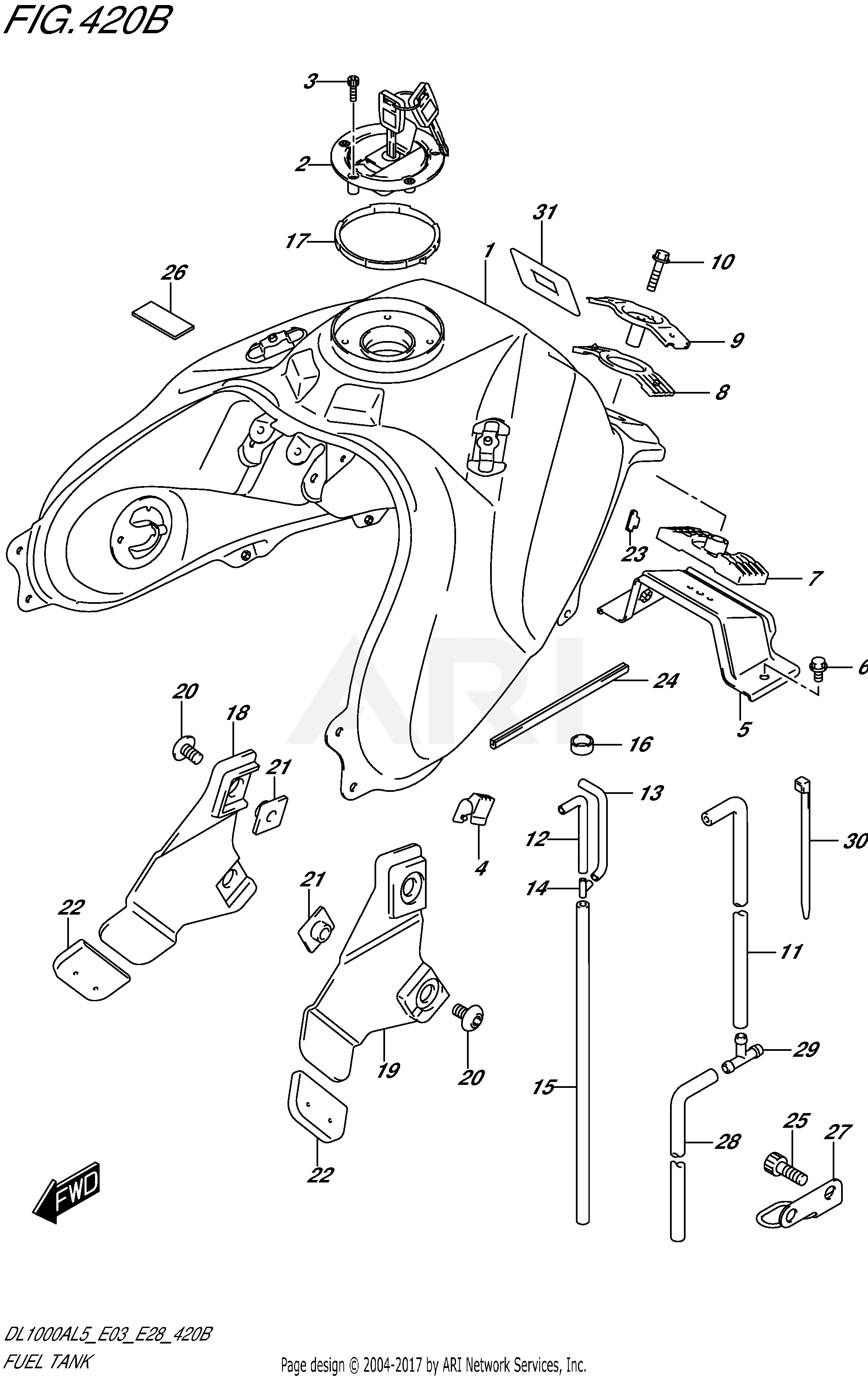 FUEL TANK (DL1000AL5 E28)