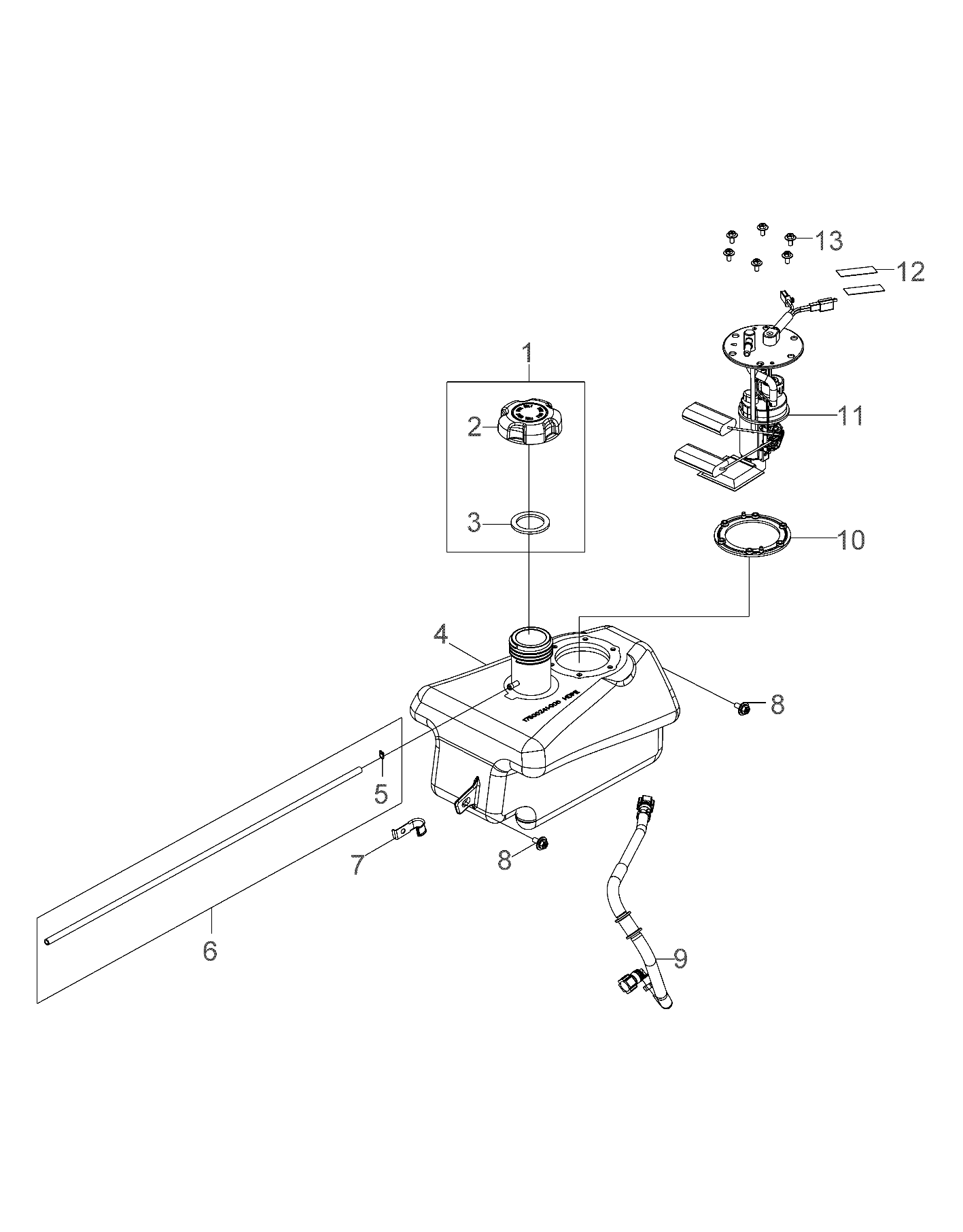 BODY, FUEL TANK ASM. - A16YAK11AD/AF (A00044)