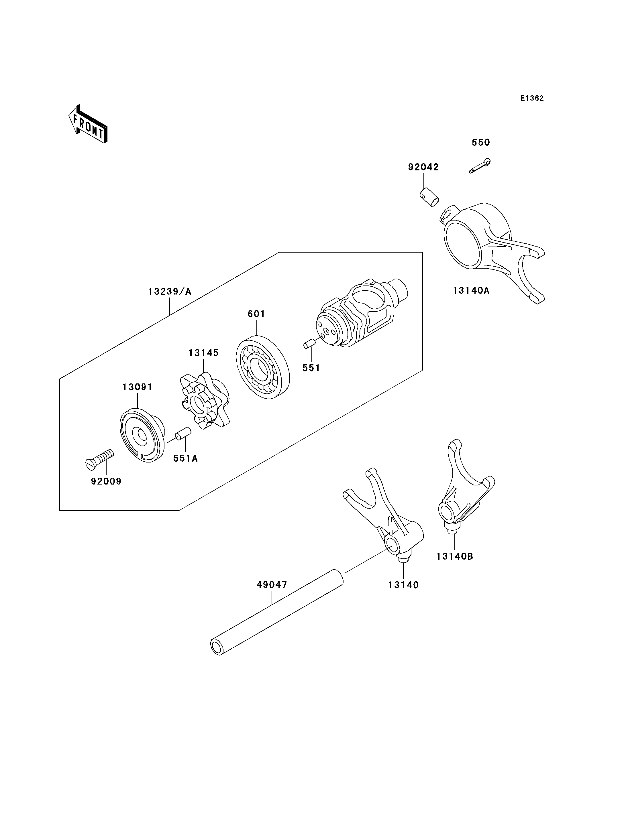 Gear Change Drum/Shift Fork(s)