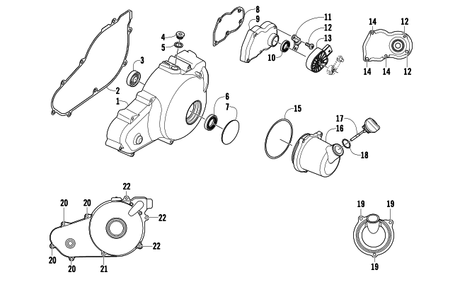 MAGNETO SIDE ENGINE COVERS