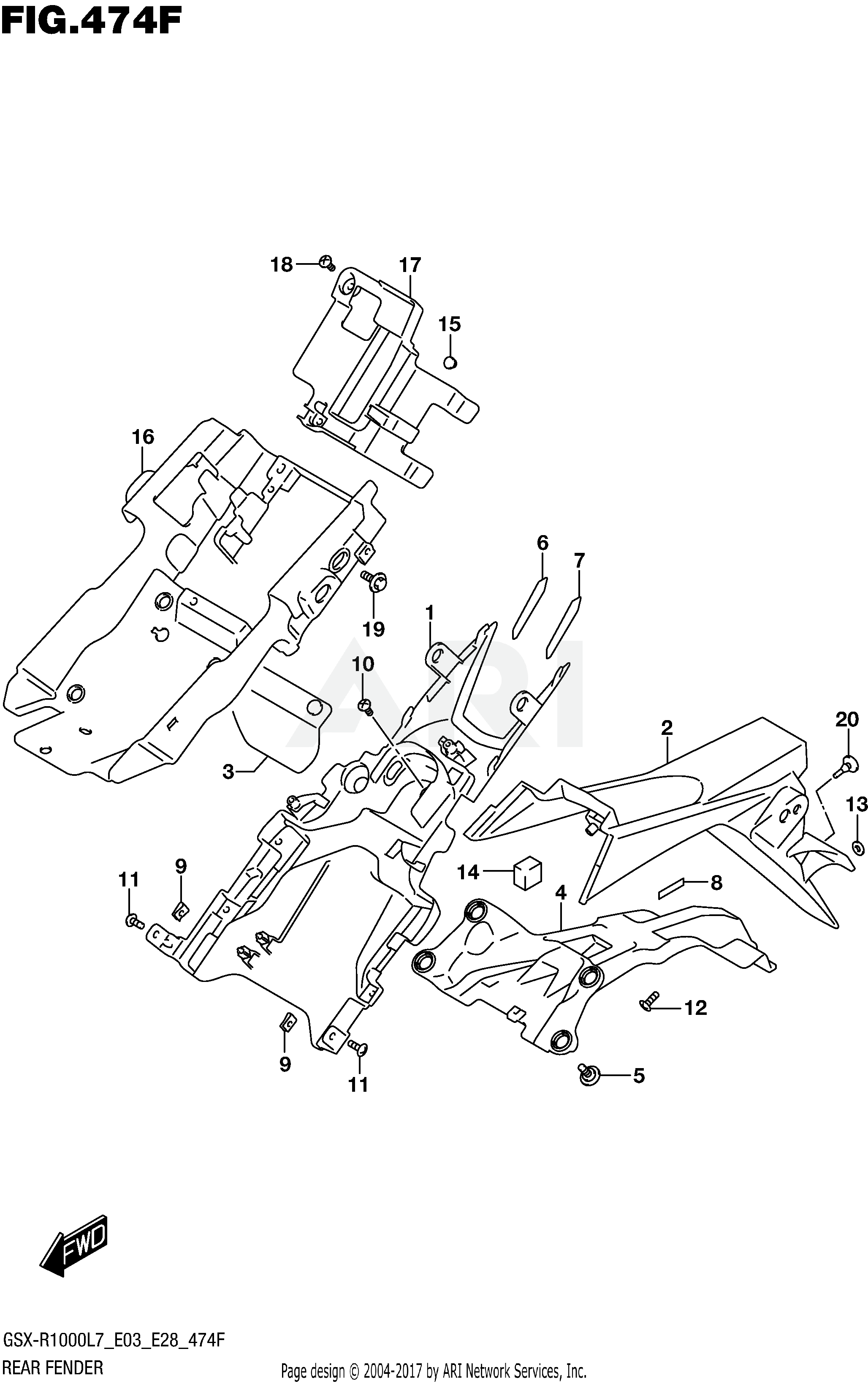 REAR FENDER (GSX-R1000AL7 E33)