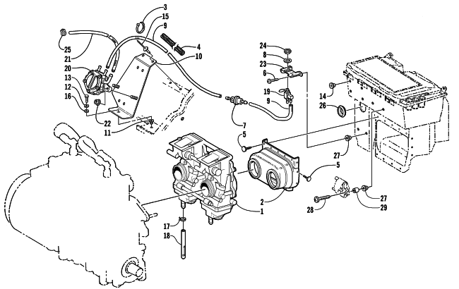 CARBURETOR AND FUEL PUMP ASSEMBLY