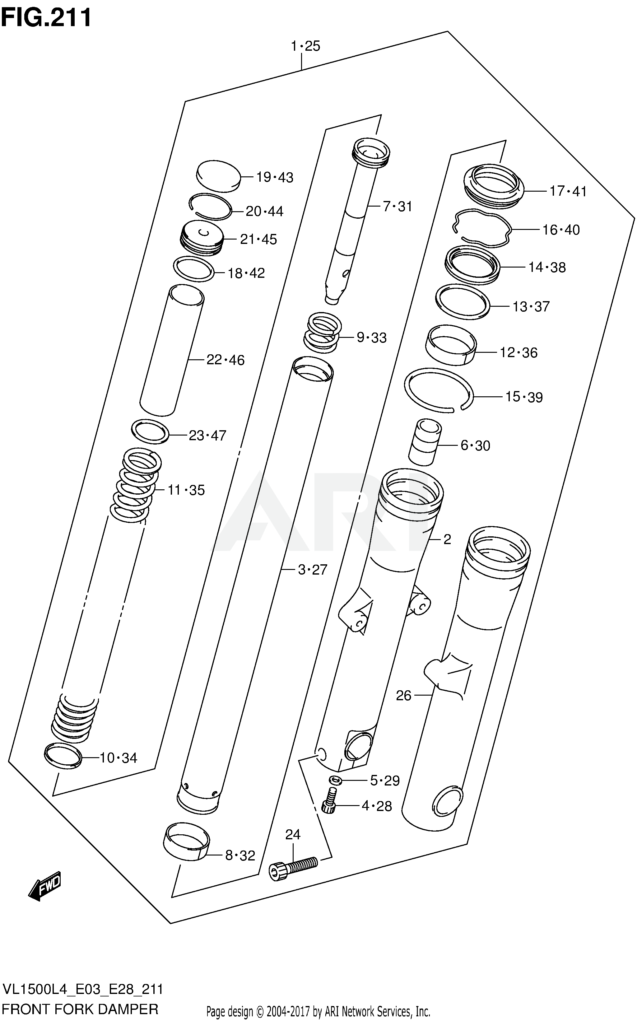 FRONT FORK DAMPER (VL1500L4 E28)