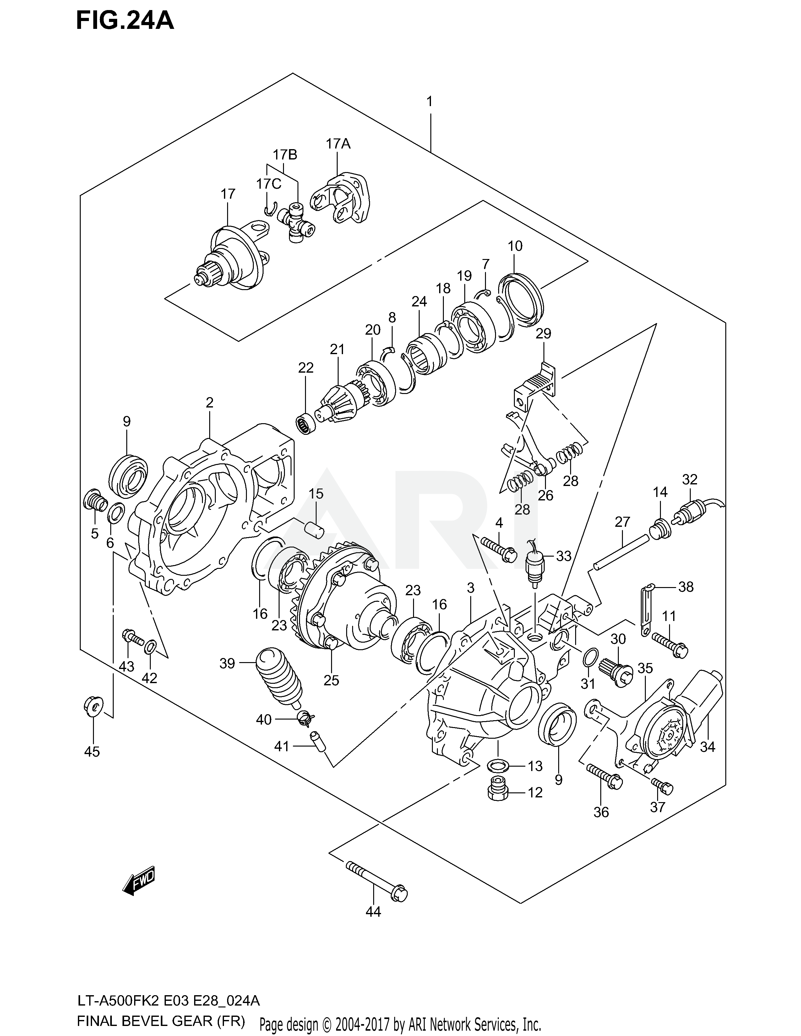 FINAL BEVEL GEAR (FRONT) (MODEL K3)