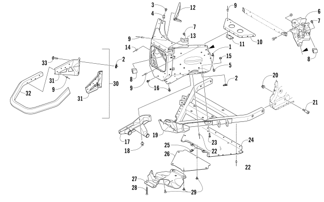 FRONT BUMPER AND FRAME ASSEMBLY