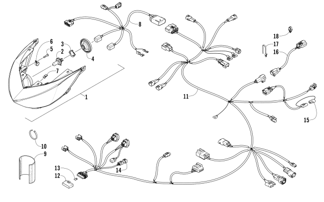 HEADLIGHT AND WIRING ASSEMBLIES